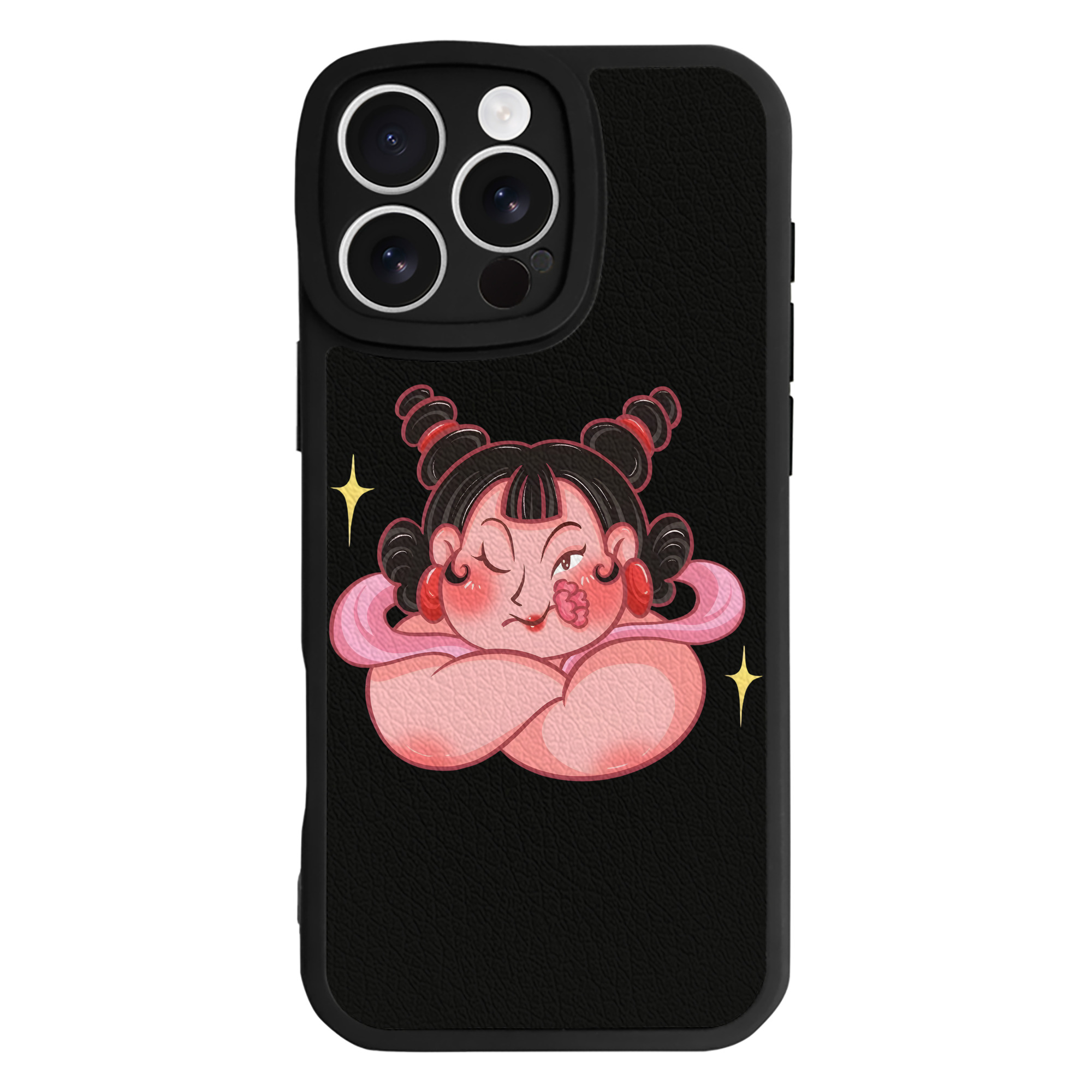 （画像用） Ne Zha 2 ナタ 魔童の大暴れ 【iPhone 16シリーズ対応】シリコンスマホケース（レザー調） 材質：シリコン